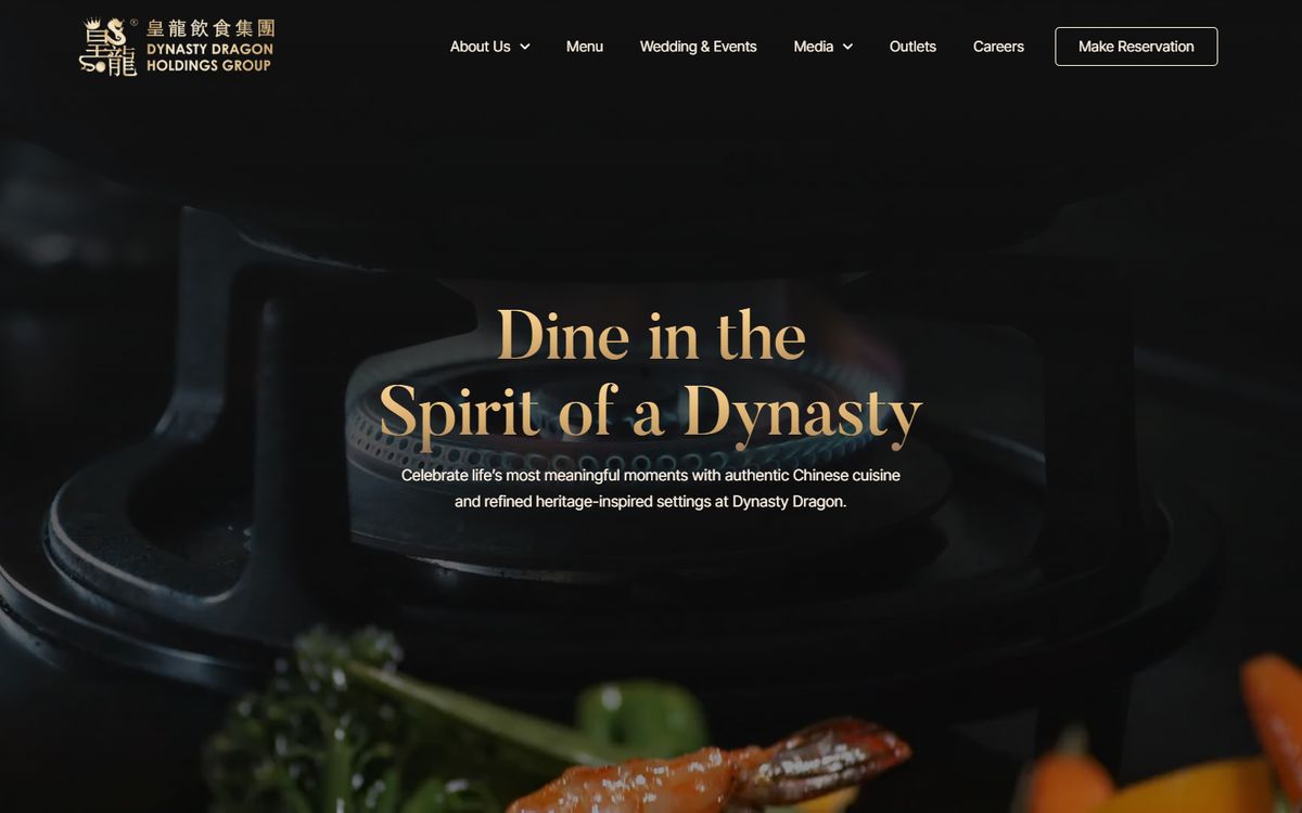 Dynasty Dragon Holdings Group website, built by Stelix
