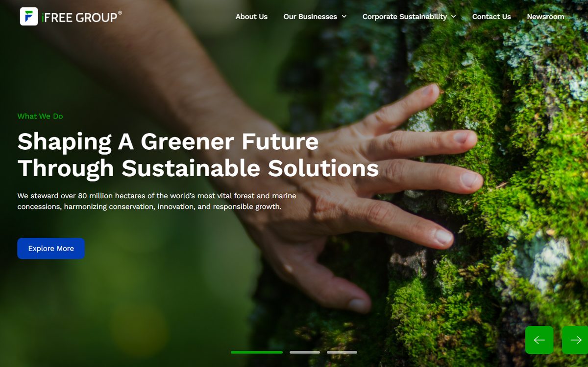 iFree Group website homepage