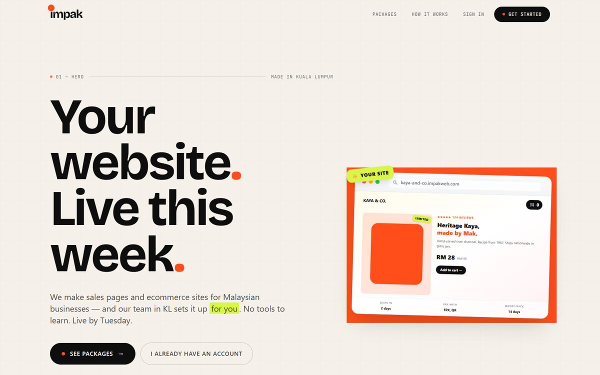 ImpakWeb, our conversion-first website engine